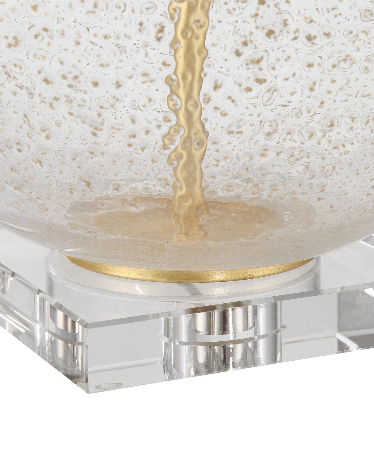 Zebulon Clear Glass Round Table Lamp