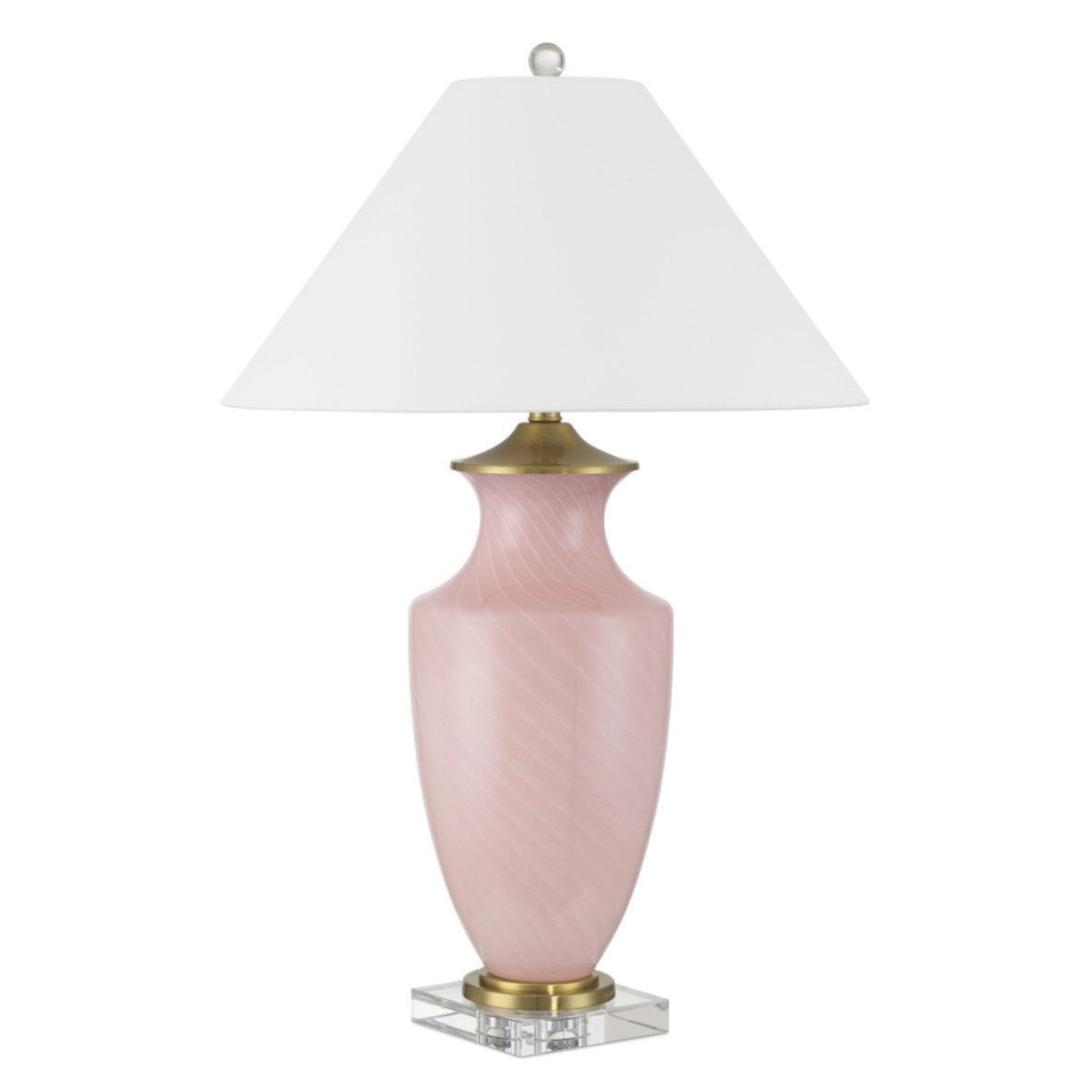 Lucy Pink Glass Table Lamp
