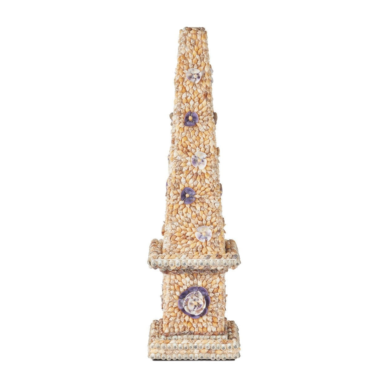 Coquillage Short Obelisk Decorative Sculpture