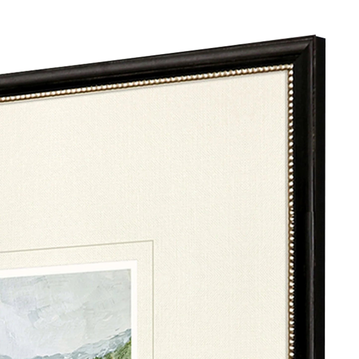 A Glimpse Outside Wood Frame Blue Canvas Art 4PC