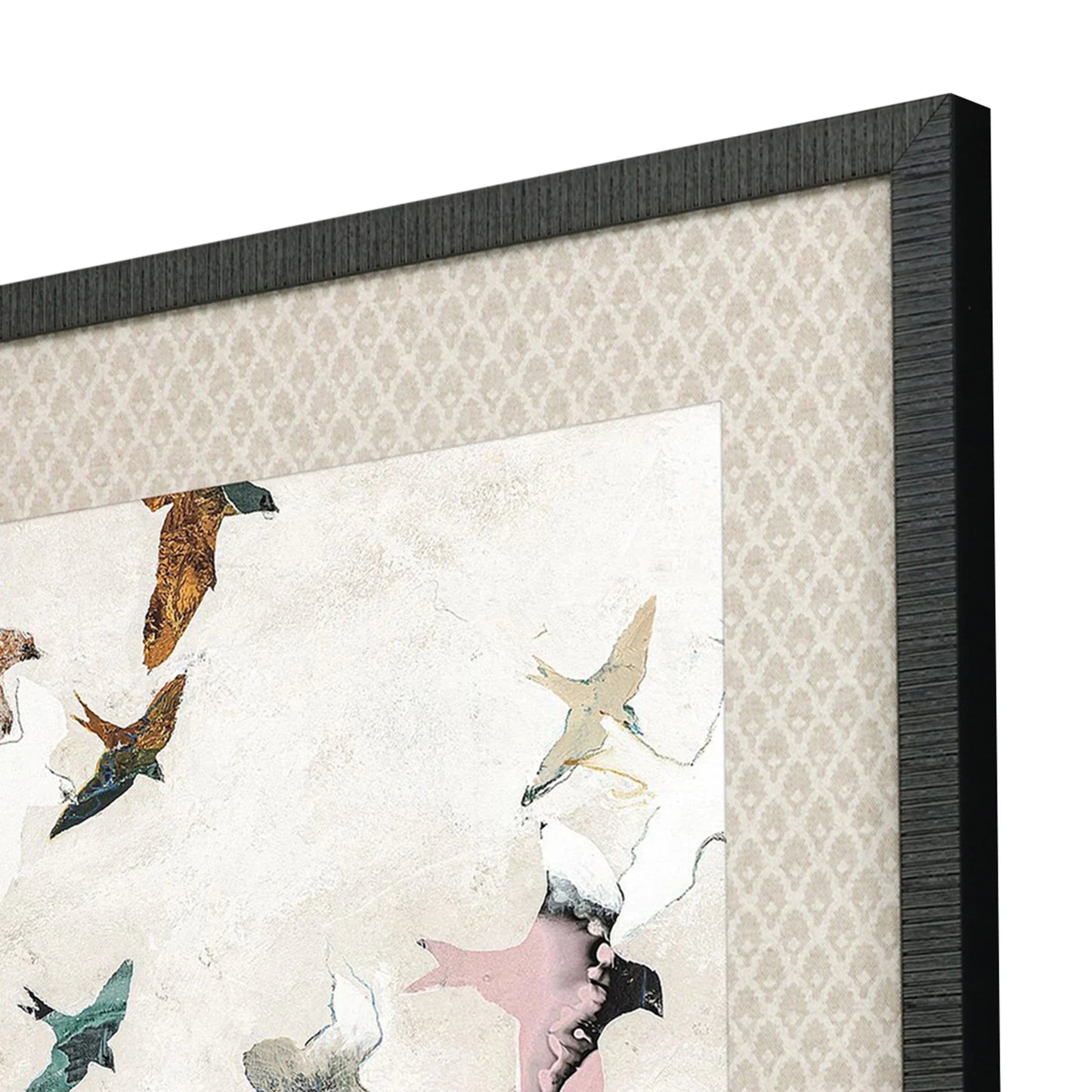 Abstract Birds Blue Canvas Art 2PC