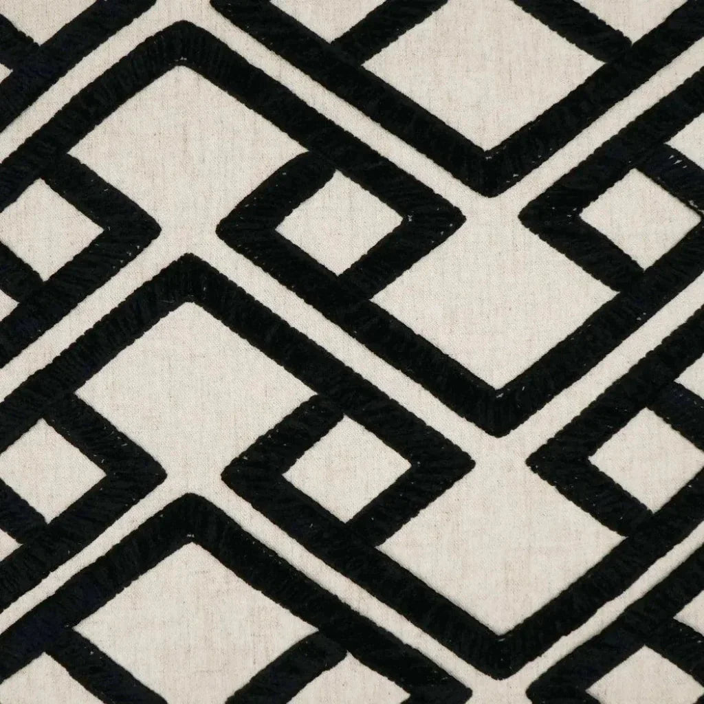 Accolade Onyx Geometric Black Large Throw Pillow Insert - LOOMLAN - D.V. Kap - Throw Pillows