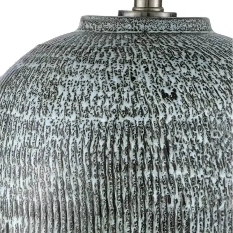 Agatha Rustic Textured Ceramic Table Lamp - LOOMLAN - Currey & Co - Table Lamps