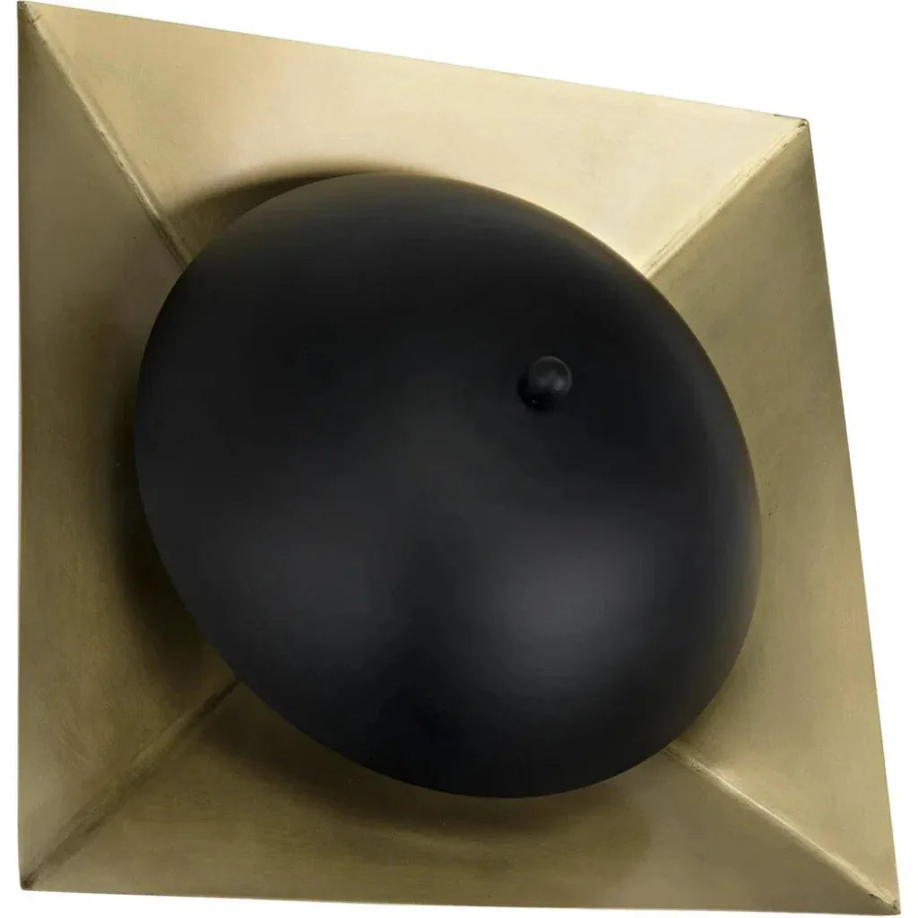 Agila Metal Sconce With Brass Finish - LOOMLAN - Noir - Wall Sconces