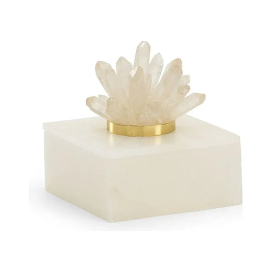 Alabaster Made White Box - LOOMLAN - Chelsea House - Boxes & Bowls