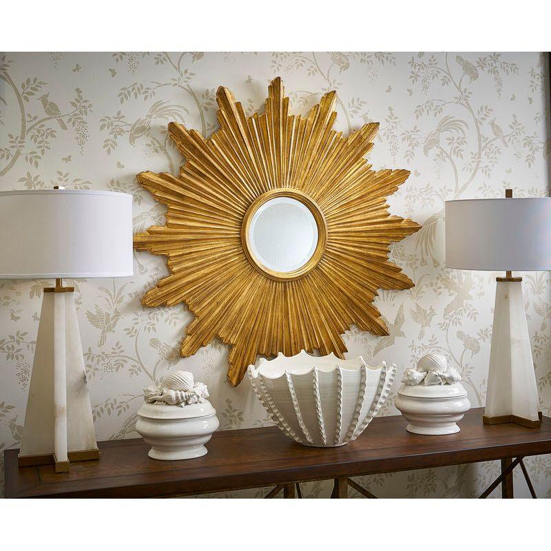 Alabaster Natural White Pyramid Design Table Lamp - LOOMLAN - Chelsea House - Table Lamps