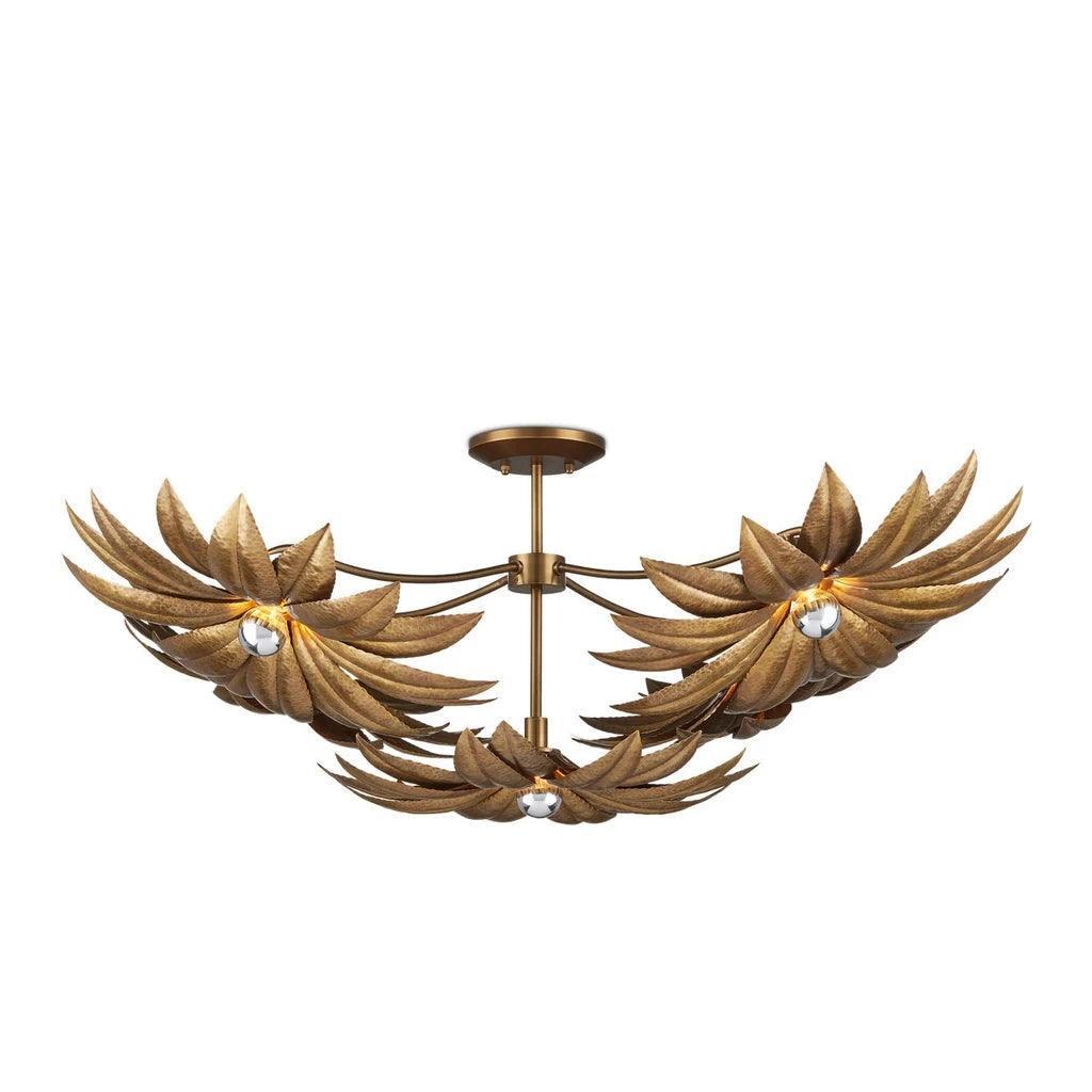 Alithea Medium Semi-Flush Mount-Flush Mounts-Currey & Co-LOOMLAN