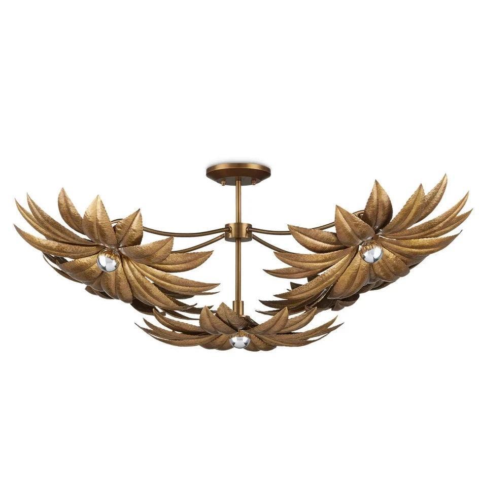 Alithea Medium Semi-Flush Mount-Flush Mounts-Currey & Co-LOOMLAN