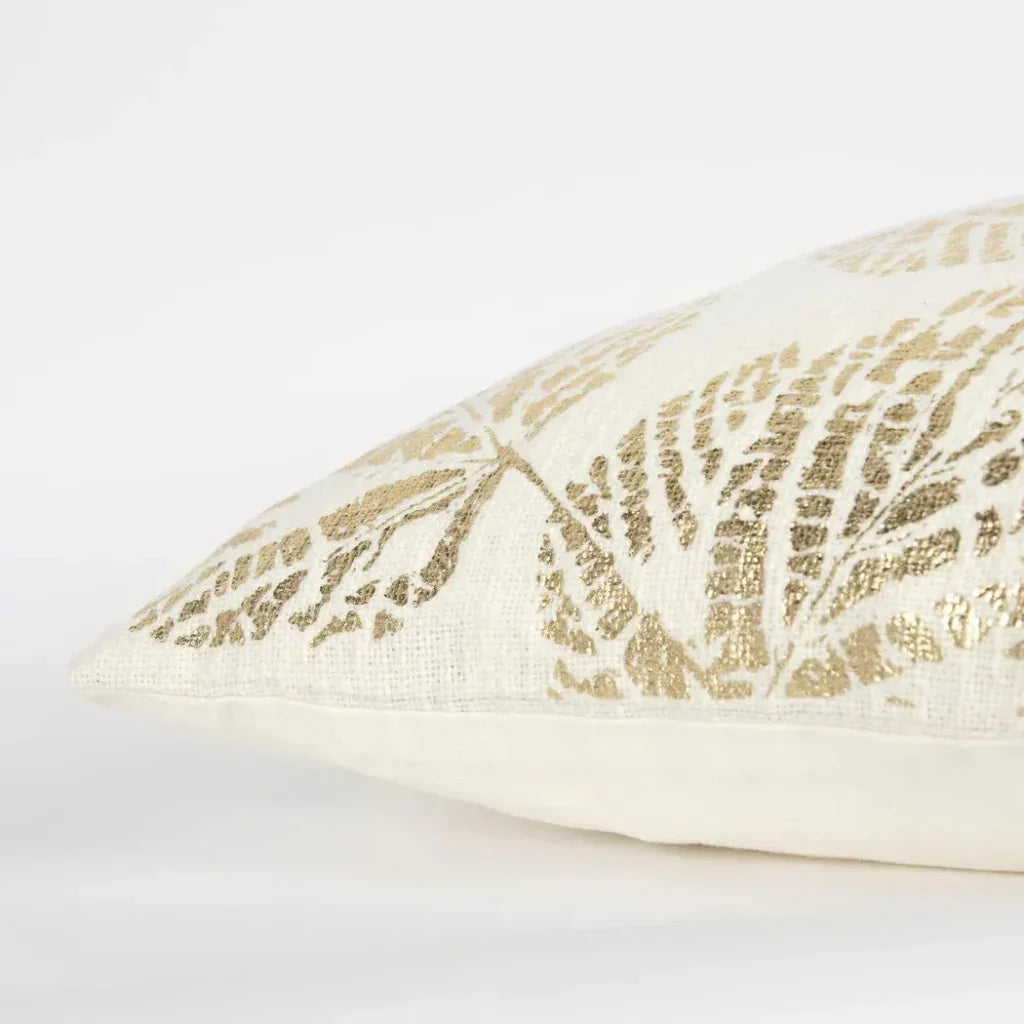 LOOMLAN Ally Gold Throw Pillow With Down Insert