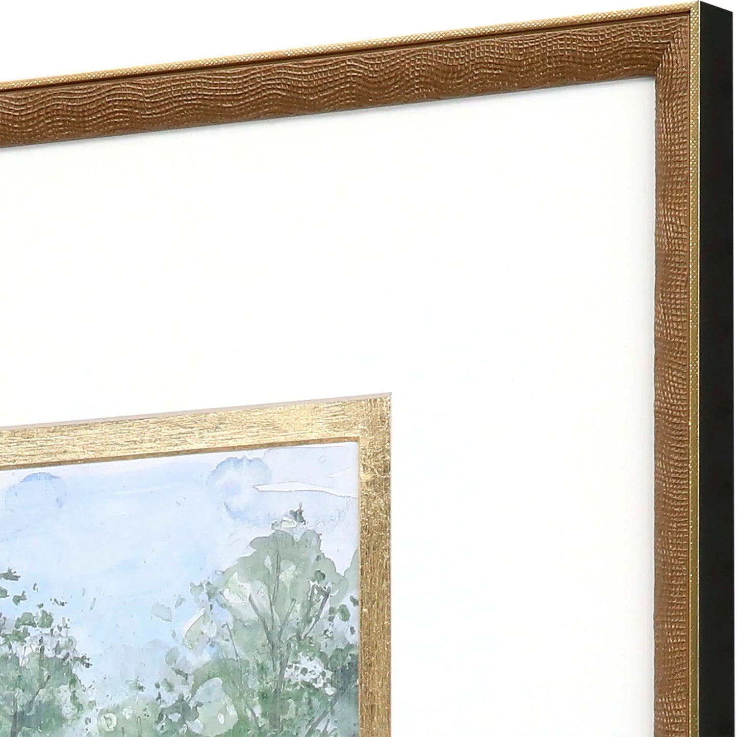 Along the Way Wood Frame Blue Canvas Art 4PC