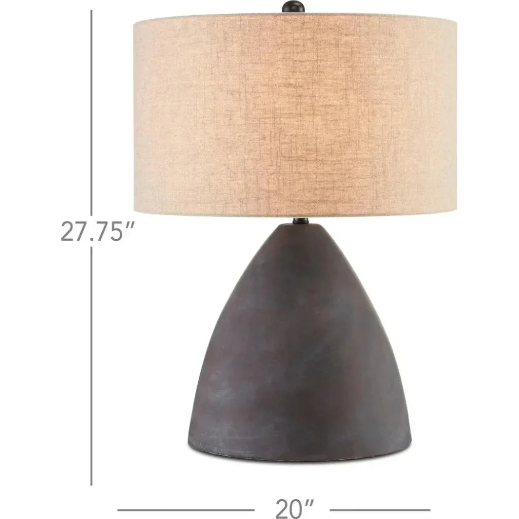 Antique Black Zea Table Lamp - LOOMLAN - Currey & Co - Table Lamps