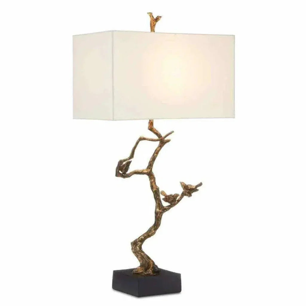 Antique Brass Black Shadows Table Lamp - LOOMLAN - Currey & Co - Table Lamps