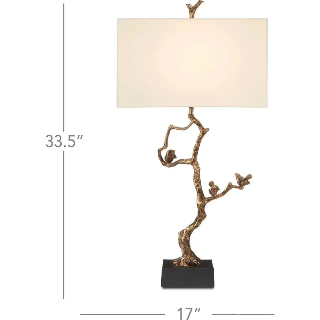Antique Brass Black Shadows Table Lamp - LOOMLAN - Currey & Co - Table Lamps