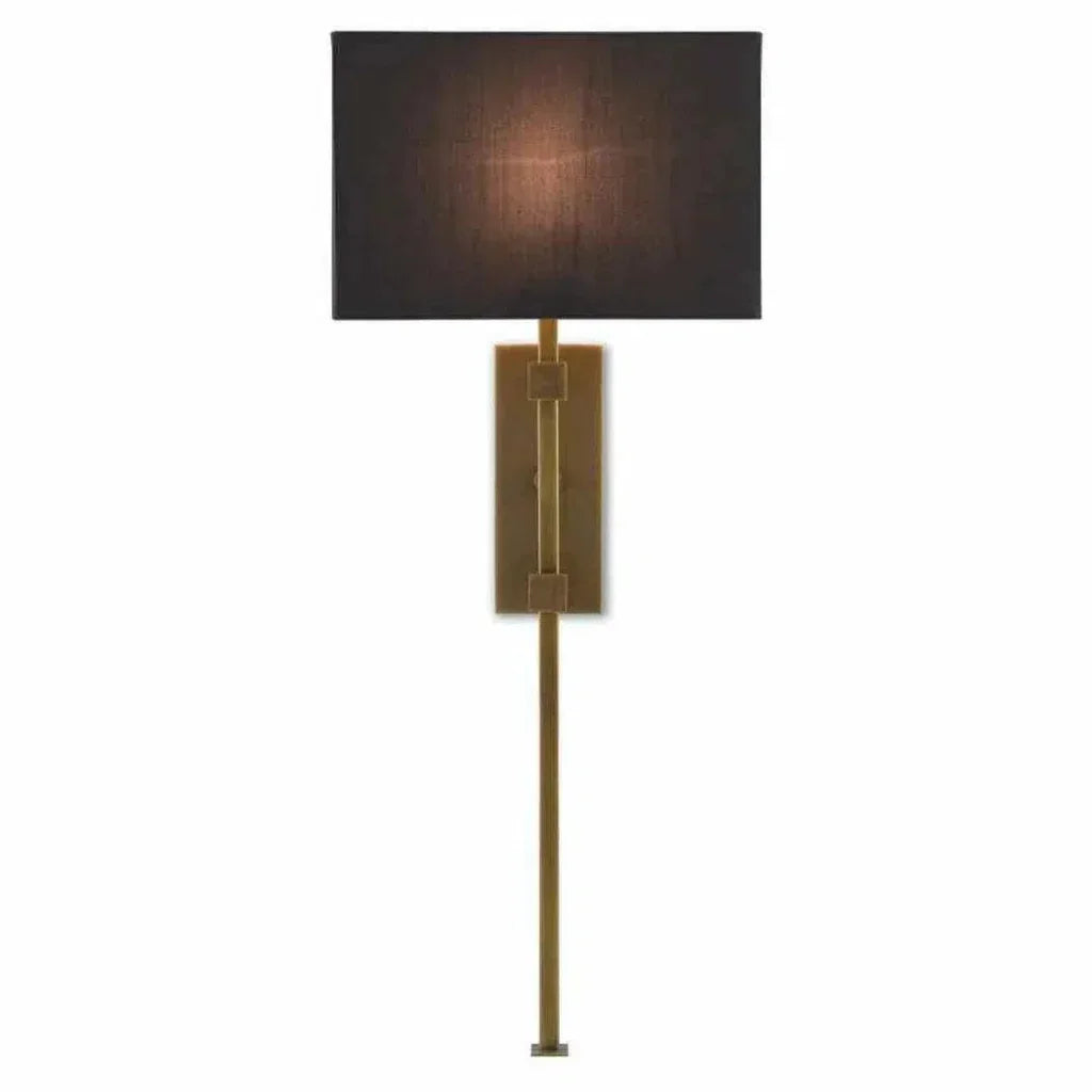 Antique Brass Edmund Wall Sconce - LOOMLAN - Currey & Co - Wall Sconces