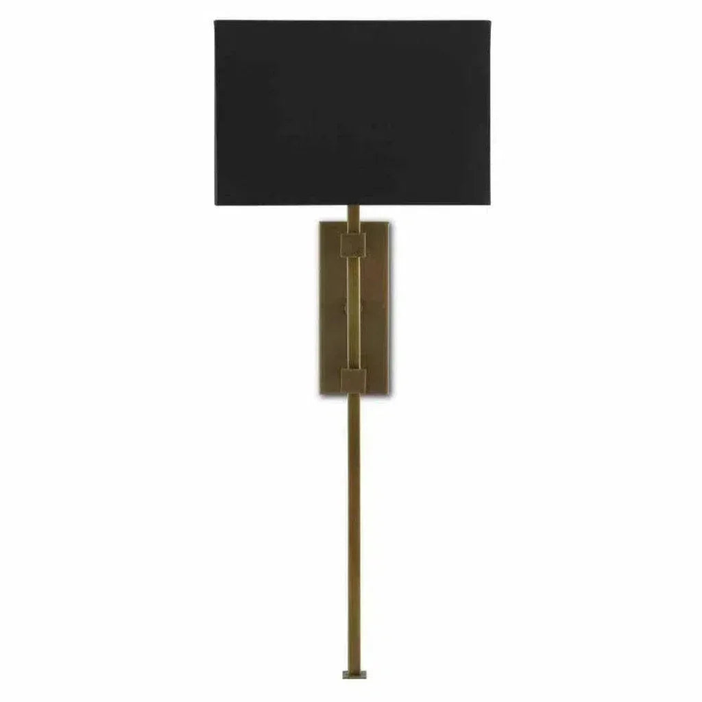 Antique Brass Edmund Wall Sconce - LOOMLAN - Currey & Co - Wall Sconces