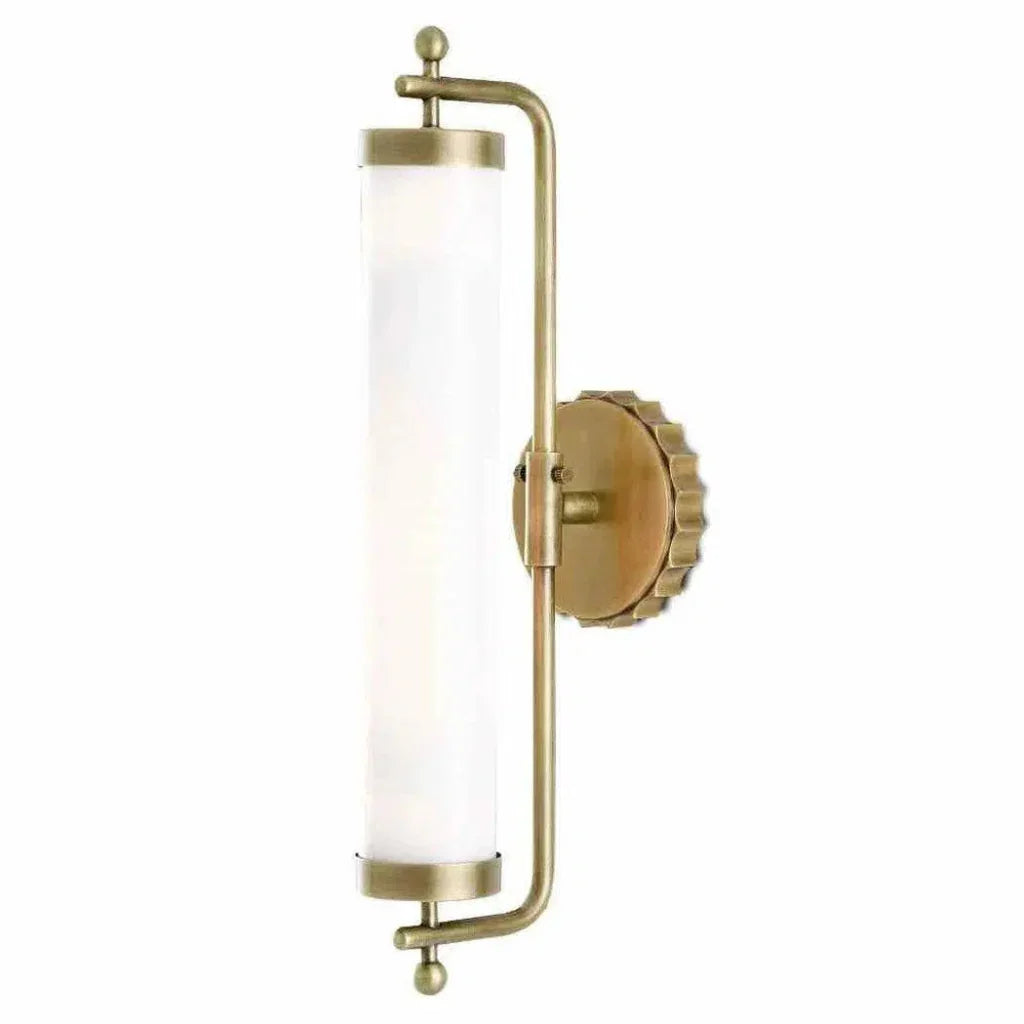 Antique Brass Latimer Brass Wall Sconce Barry Goralnick - LOOMLAN - Currey & Co - Wall Sconces