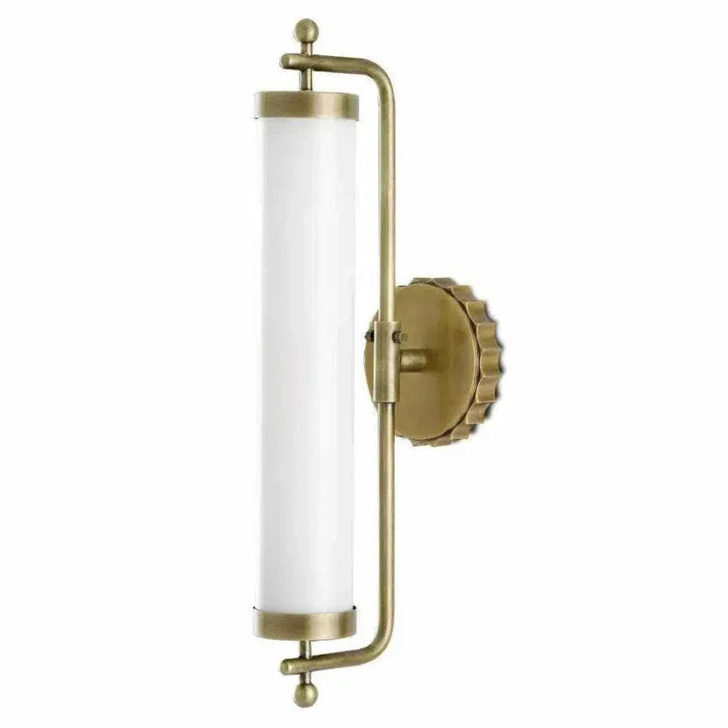 Antique Brass Latimer Brass Wall Sconce Barry Goralnick - LOOMLAN - Currey & Co - Wall Sconces