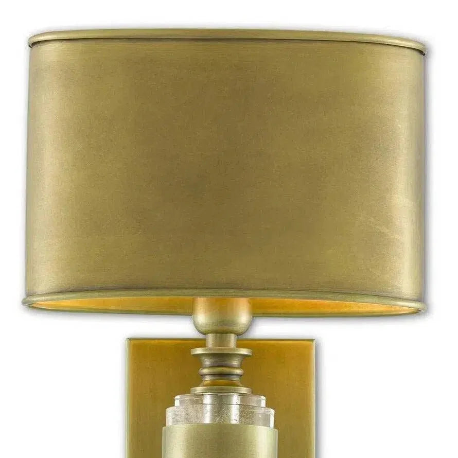 Antique Brass Lindau Wall Sconce - LOOMLAN - Currey & Co - Wall Sconces