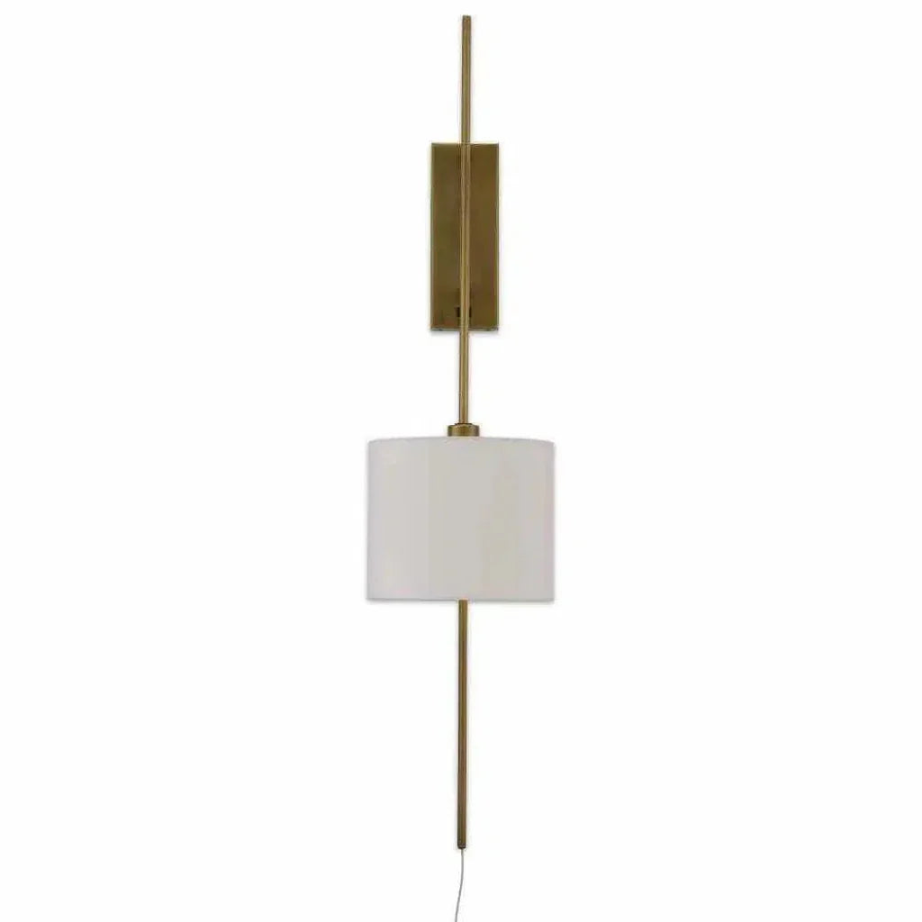 Antique Brass Savill Wall Sconce - LOOMLAN - Currey & Co - Wall Sconces