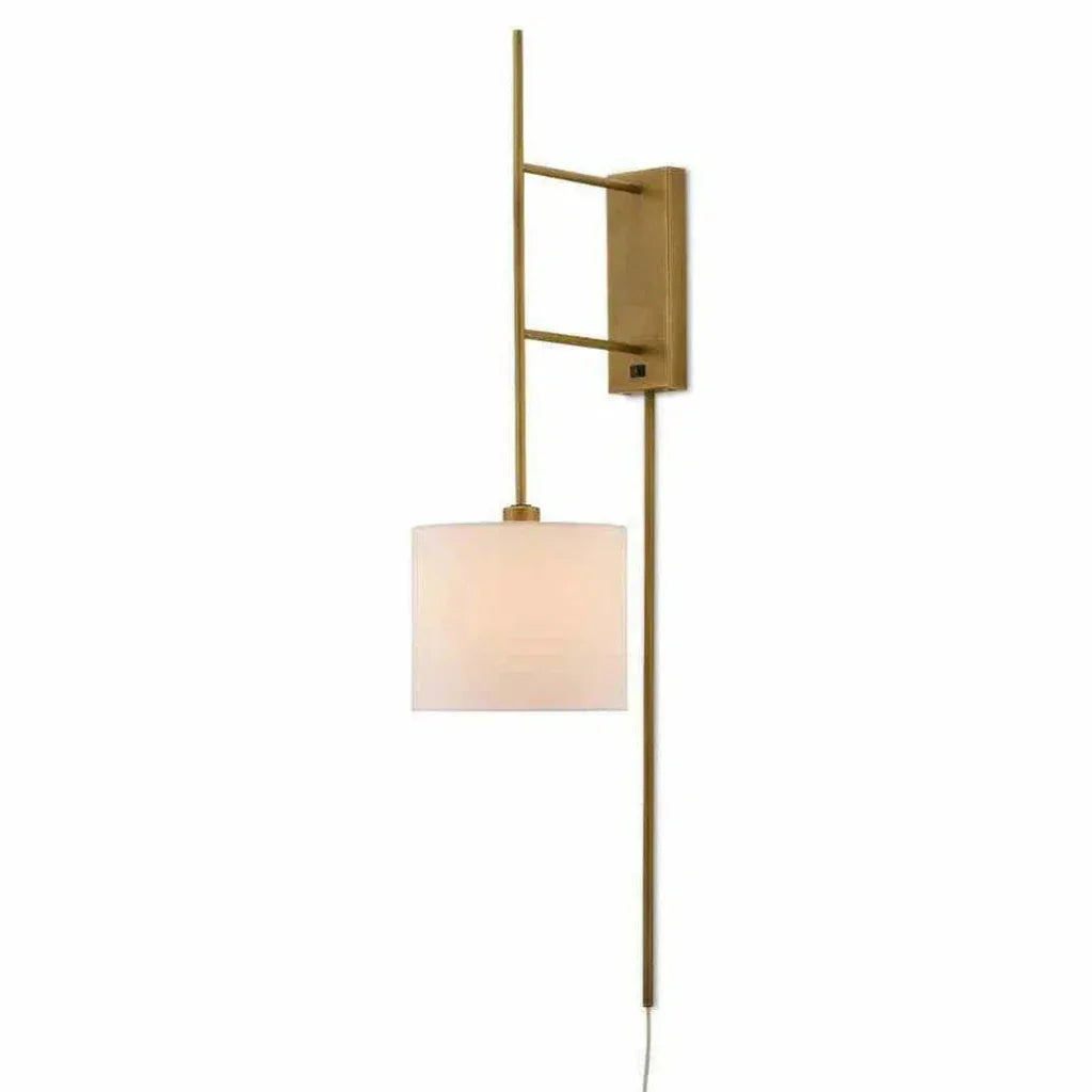 Antique Brass Savill Wall Sconce - LOOMLAN - Currey & Co - Wall Sconces