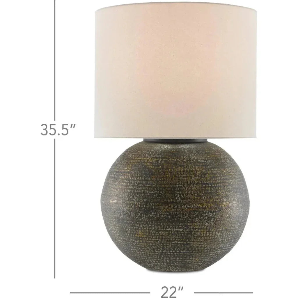 Antique Gold Brigands Table Lamp - LOOMLAN - Currey & Co - Table Lamps
