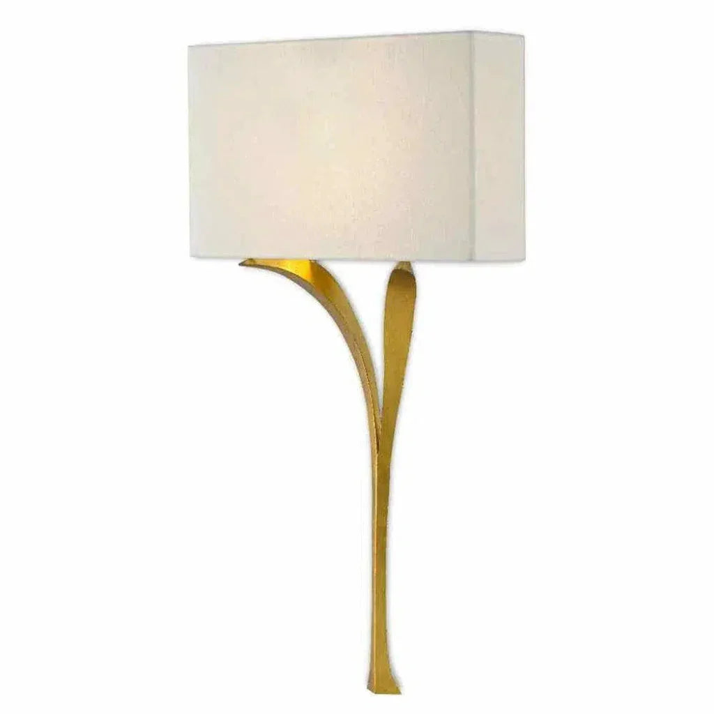 Antique Gold Leaf Choisy Wall Sconce - LOOMLAN - Currey & Co - Wall Sconces