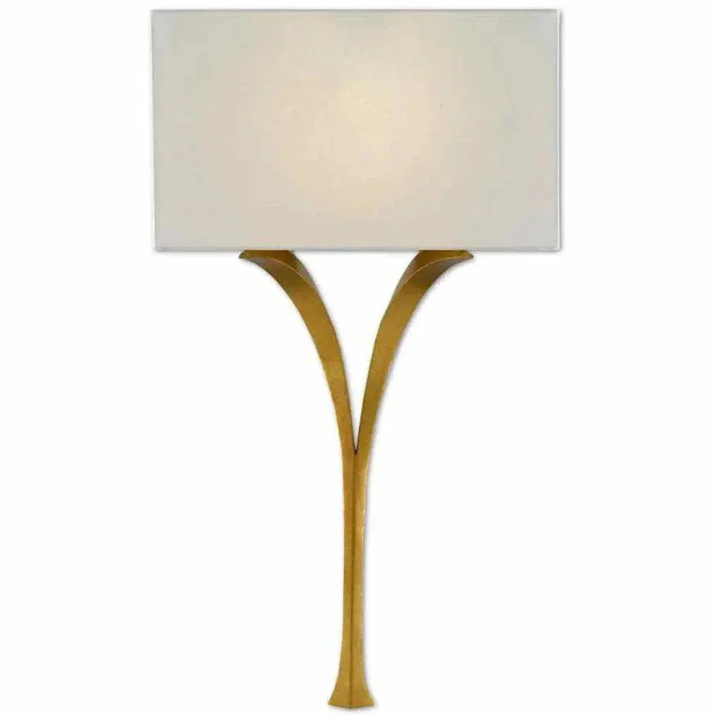 Antique Gold Leaf Choisy Wall Sconce - LOOMLAN - Currey & Co - Wall Sconces