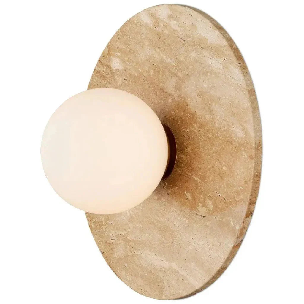 Apricity Metal and Glass Brown Wall Sconce - LOOMLAN - Currey & Co - Wall Sconces