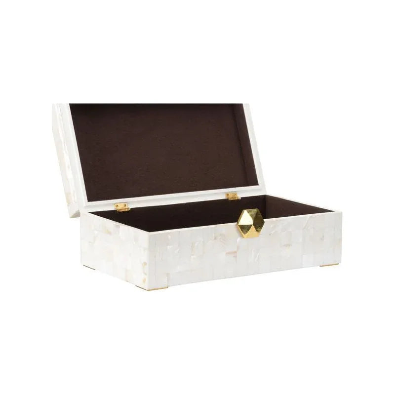 Arabelle Mother of Pearl Adorned Treasure Box - LOOMLAN - Chelsea House - Boxes & Bowls