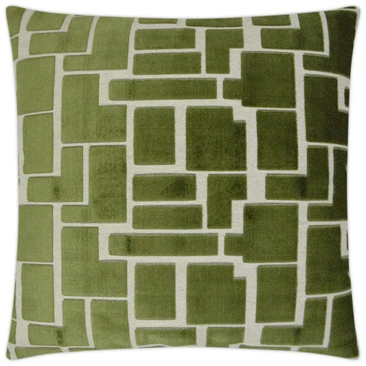 Aura Olive Geometric Green Large Throw Pillow Insert - LOOMLAN - D.V. Kap - Throw Pillows