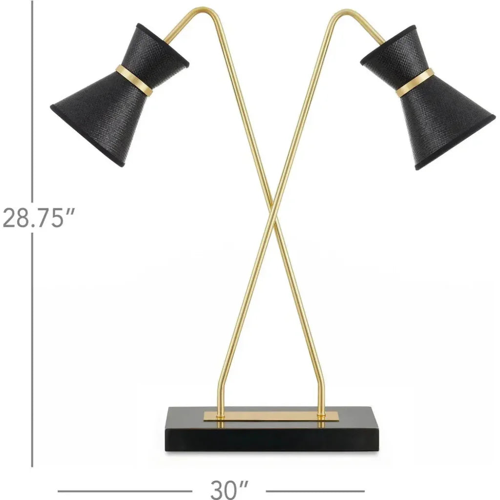 Avignon Desk Lamp - LOOMLAN - Currey & Co - Table Lamps