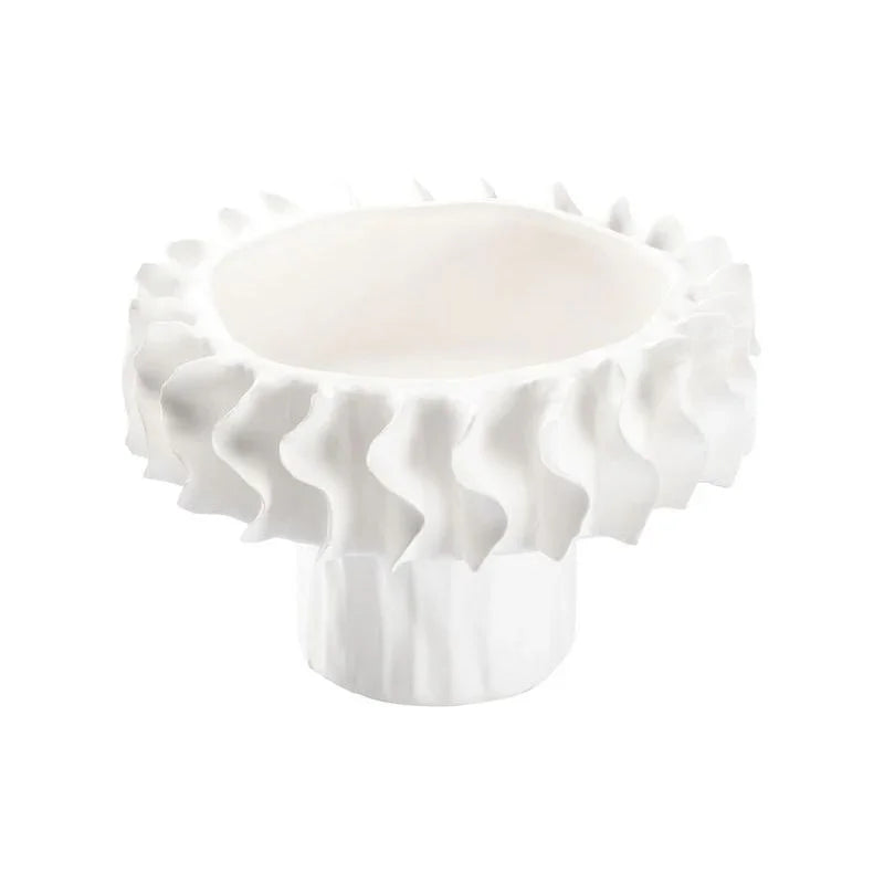 Wildwood Barcelona Glossy White Ceramic Vase