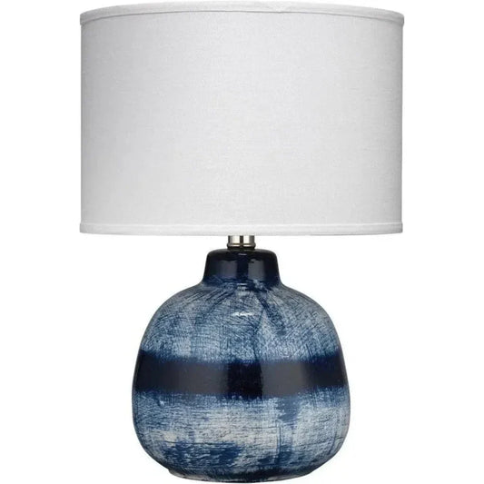 Jamie Young Batik Blue Ceramic Table Lamp