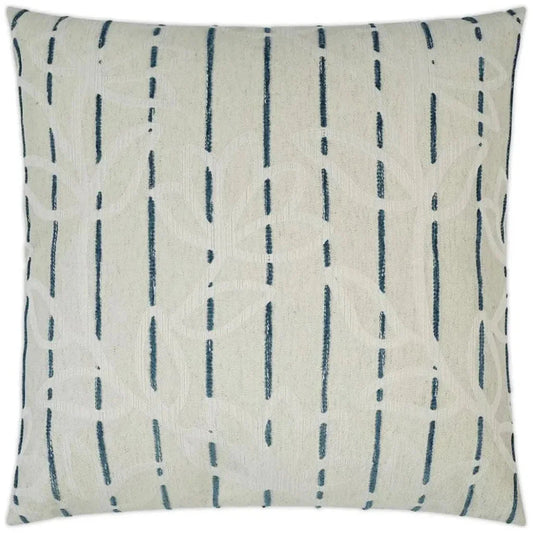 Becca Floral Stripes Blue Large Throw Pillow Insert - LOOMLAN - D.V. Kap - Throw Pillows