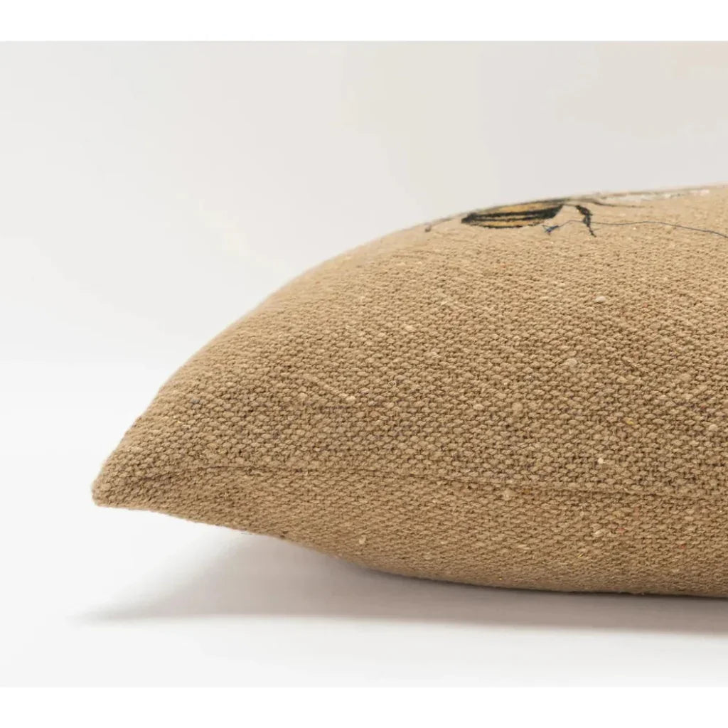 LOOMLAN Bee Brown Lumbar Pillow With Insert