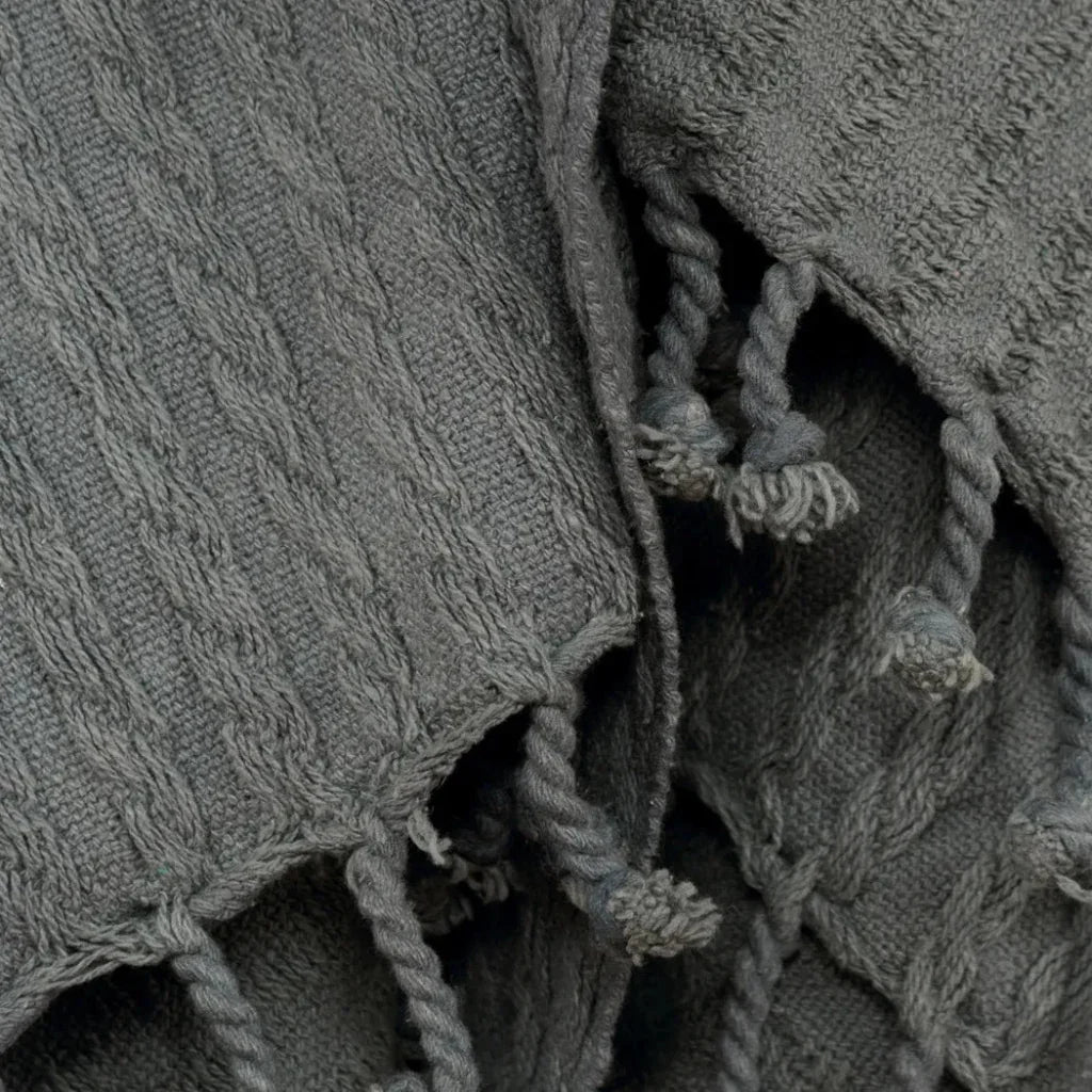 Bella Cotton Knit Throw Blanket - LOOMLAN - LOOMLAN - Throw Blankets