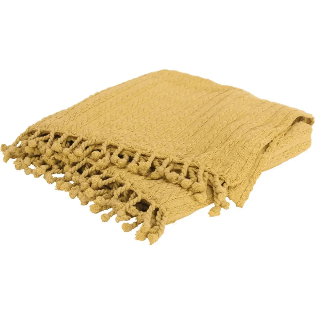 Bella Cotton Knit Throw Blanket - LOOMLAN - LOOMLAN - Throw Blankets