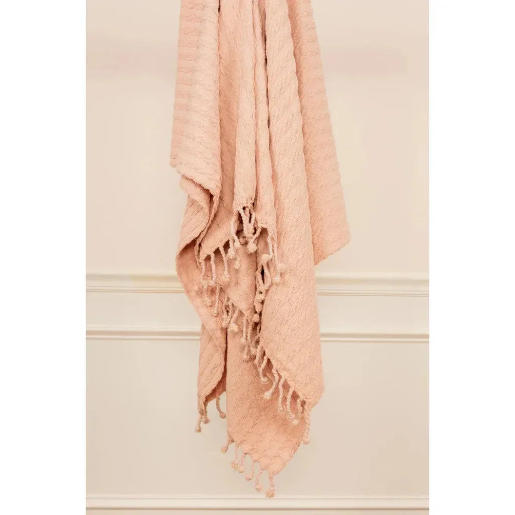 Bella Cotton Knit Throw Blanket - LOOMLAN - LOOMLAN - Throw Blankets