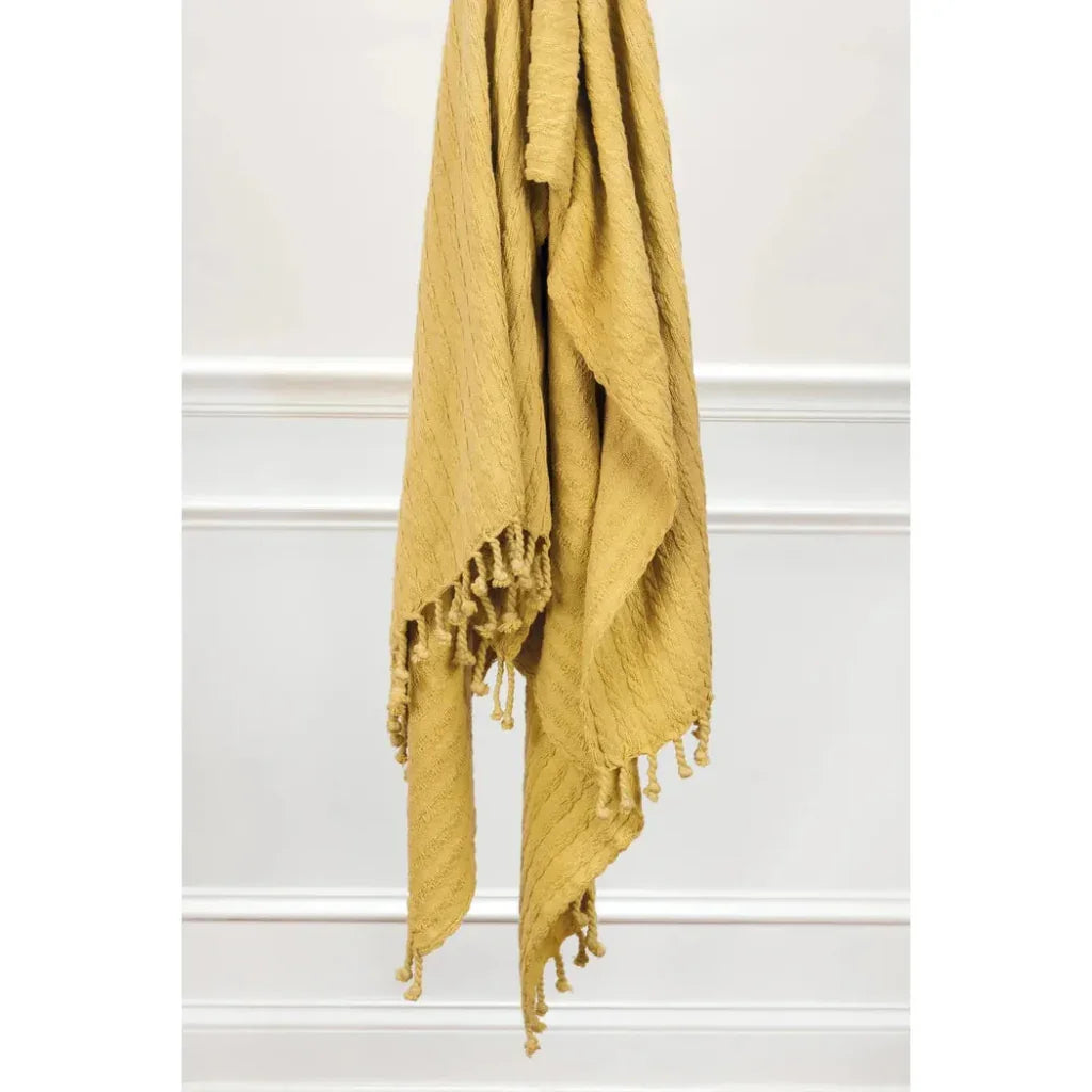 Bella Cotton Knit Throw Blanket - LOOMLAN - LOOMLAN - Throw Blankets