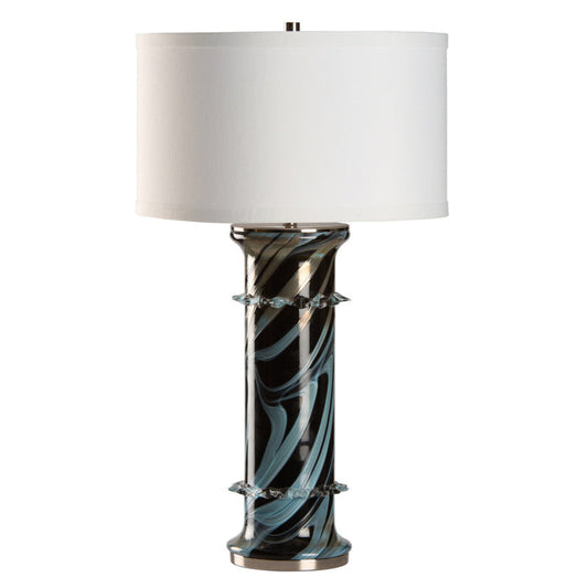Belluci Italian Glass Black Table Lamp