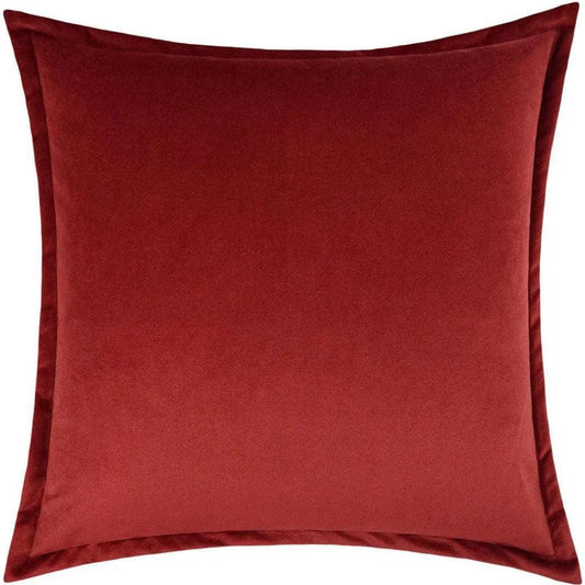 Belvedere Flange Sangria Red Throw Pillow Insert - LOOMLAN - D.V. Kap - Throw Pillows