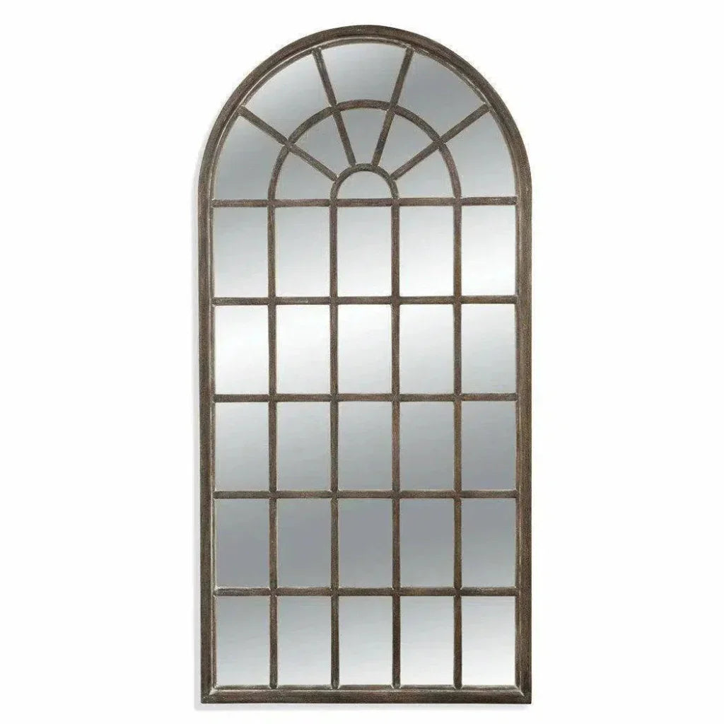Berwyn Leaner 83" Rectangle Weathered Floor Mirror-Floor Mirrors-Bassett Mirror-LOOMLAN