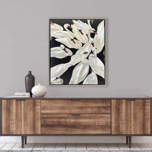 Paragon Bevy Deep Black Canvas Art