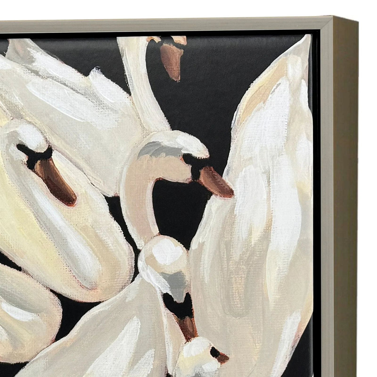 Paragon Bevy Deep Black Canvas Art
