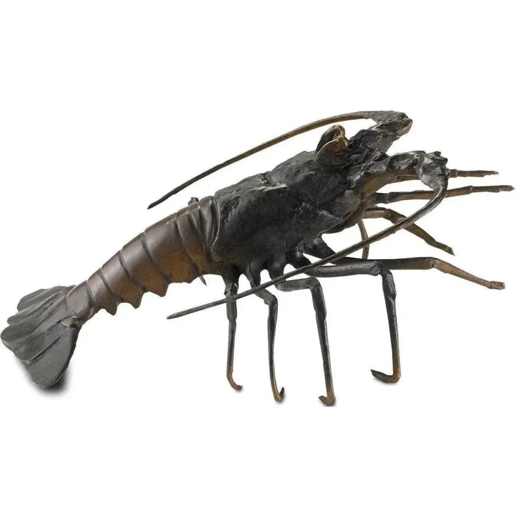 Black Bronze Edo Bronze Lobster - LOOMLAN - Currey & Co - Statues & Sculptures