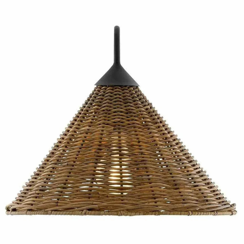 Blacksmith Natural Basket Swing Arm Sconce - LOOMLAN - Currey & Co - Wall Sconces