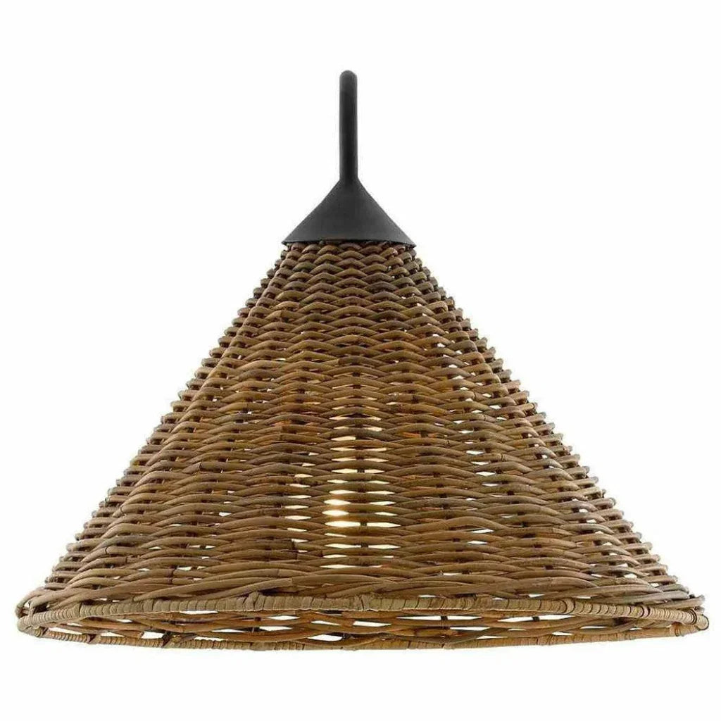 Blacksmith Natural Basket Swing Arm Sconce - LOOMLAN - Currey & Co - Wall Sconces
