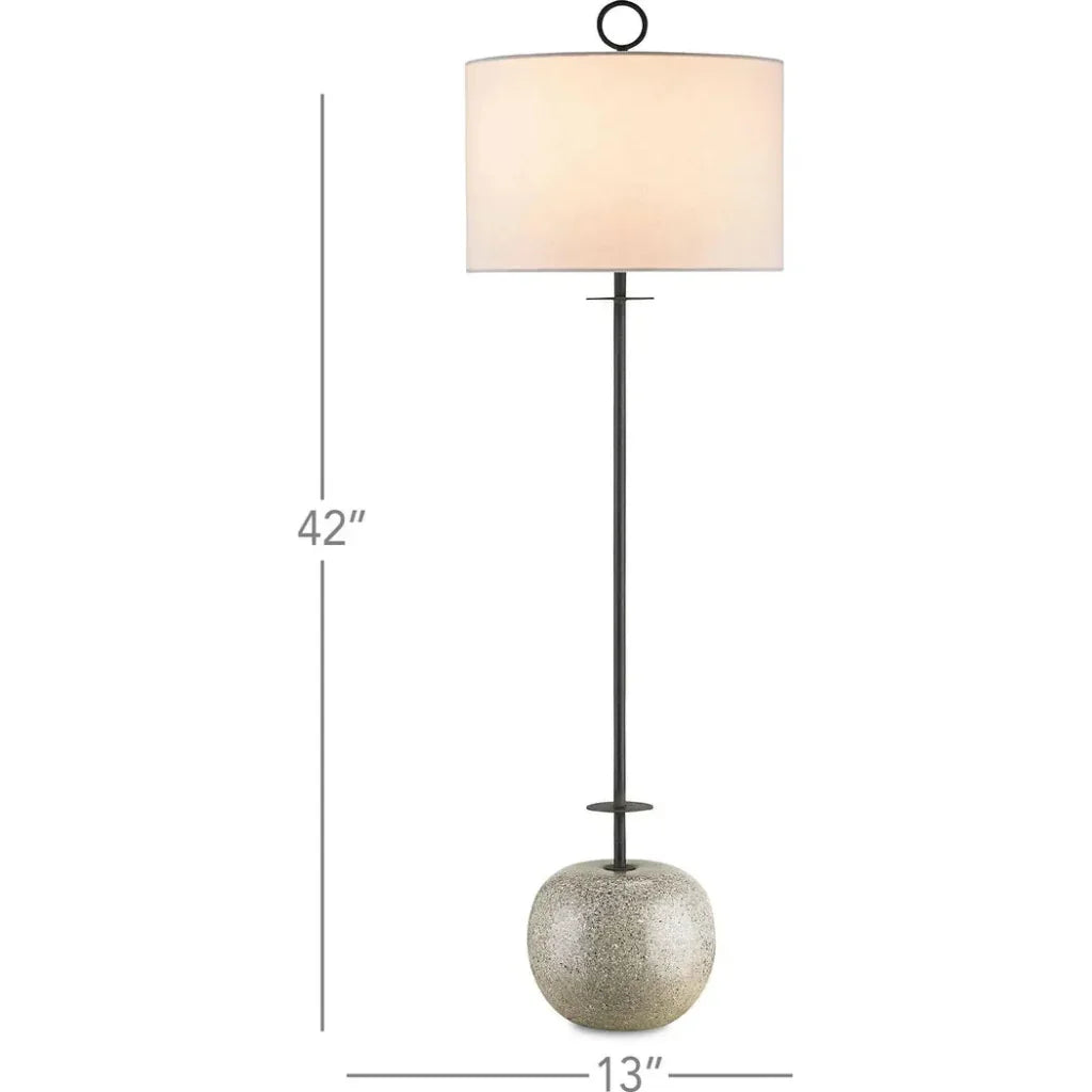 Blacksmith Polished Concrete Atlas Console Lamp - LOOMLAN - Currey & Co - Table Lamps