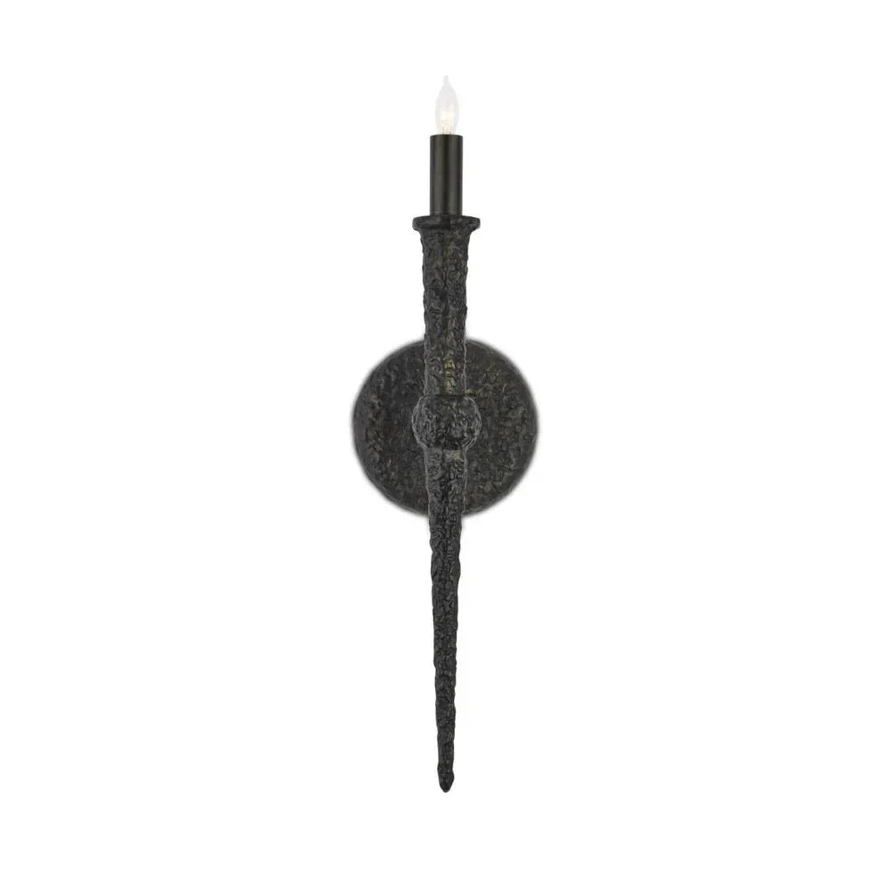 Blackthorn Rustic Aged Bronze Wall Sconce - LOOMLAN - Currey & Co - Wall Sconces