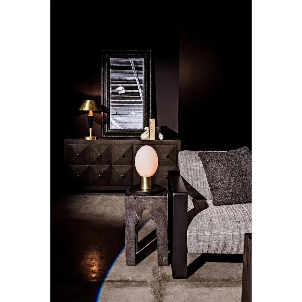 Blau Steel Table Lamp With Brass Finish - LOOMLAN - Noir - Table Lamps